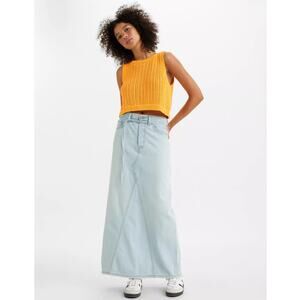 NWOT Levi’s Sample Piece ICONIC LONG SKIRT Medium Wash Maxi denim skirt size 27